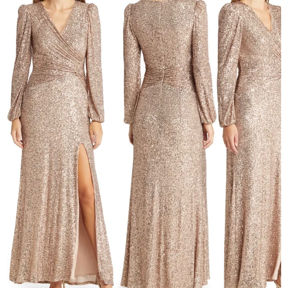 XSCAPE slit dress
